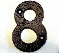 Numeri Porta Neri In Ghisa Concreta Antico 3"-77mm x 1/4"-6mm 3D
