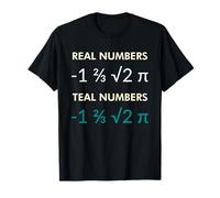 Numeri Reali Verde Acqua - Divertente Matematica Geek Nerd Gioco di Parole Design Maglietta