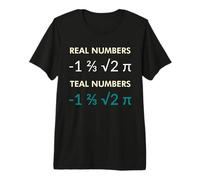 Numeri Reali Verde Acqua - Divertente Matematica Geek Nerd Gioco di Parole Design Maglietta Premium