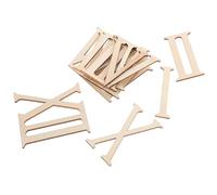 Numeri Romani in Legno Grezzo 24 Pezzi, Beige, 2 Set