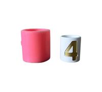 Numeri scolpiti stampi in silicone per la fabbricazione titolare Tealight Stand gesso decorazione resina Cup Holder