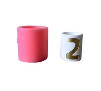Numeri scolpiti stampi in silicone per la fabbricazione titolare Tealight Stand gesso decorazione resina Cup Holder