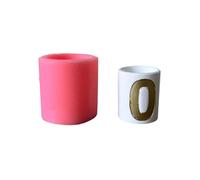 Numeri scolpiti stampi in silicone per la fabbricazione titolare Tealight Stand gesso decorazione resina Cup Holder