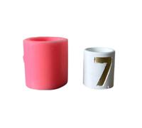 Numeri scolpiti stampi in silicone per la fabbricazione titolare Tealight Stand gesso decorazione resina Cup Holder