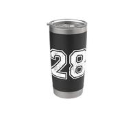 Numeri Sportivi Vintage 28 Ventotto Bicchiere termico in acciaio inox doppia parete