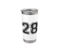 Numeri Sportivi Vintage 28 Ventotto Bicchiere termico in acciaio inox doppia parete