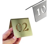 Numeri Tavoli Ristorante Tabella Da Tenda In Acciaio Inossidabile Tavolo Segno, 1-50 Doppio Lato Numeri, Carte Segni Numeri per Ristoranti, Bar, Bar, Bar, Caffè, Numeri Carte Da Tavolo(Gold 8cm,46-50)