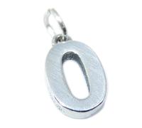 Numero 0 charm in argento sterling .925 x 1 Numbers Zero charms
