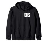 Numero 06 Divisa Maglia Sportiva AUGHTS Zero Six Anno 2006 Felpa con Cappuccio