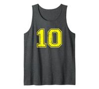 Numero 10 Dieci Varsity Distressed Vintage Sport Team Giocatori Canotta