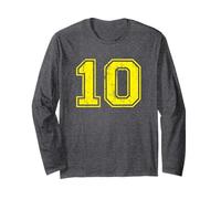 Numero 10 Dieci Varsity Distressed Vintage Sport Team Giocatori Maglia a Manica