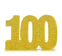 Numero 100 Centrotavola Scintillante Oro, Decorazioni da Tavola per il 100° Compleanno per Donne e Uomini, 20 cm Segno Scintillante da 100 per Decorazioni da Tavola per Compleanno, Matrimonio e