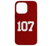 Numero # 107 divisa squadra giocatore Jersey, 107° Custodia per iPhone 14 Pro Max