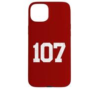 Numero # 107 divisa squadra giocatore Jersey, 107° Custodia per iPhone 15 Plus