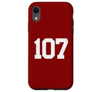 Numero # 107 divisa squadra giocatore Jersey, 107° Custodia per iPhone XR