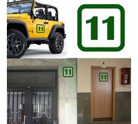 NUMERO 11 Adesivo In Vinile Tagliato, Undici. Adesivo In Vinile Numero 11 V1SQ C