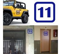 NUMERO 11 Adesivo In Vinile Tagliato, Undici. Adesivo In Vinile Numero 11 V1SQ C