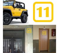 NUMERO 11 Adesivo In Vinile Tagliato, Undici. Adesivo In Vinile Numero 11 V1SQ C