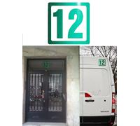 Numero 12, Adesivo In Vinile Di Taglio Numero Dodici