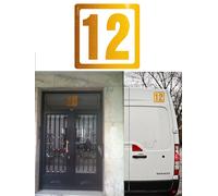 Numero 12, Adesivo In Vinile Di Taglio Numero Dodici