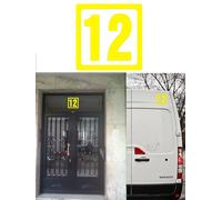Numero 12, Adesivo In Vinile Di Taglio Numero Dodici