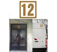 Numero 12, Adesivo In Vinile Di Taglio Numero Dodici