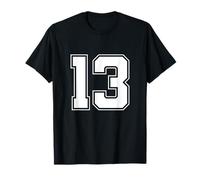Numero 13 Big Bold Capital Varsity Alphabet Monogram Maglietta
