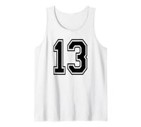 Numero 13 College Sports Team testo nero Canotta