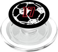 Numero #17 Red Black Soccer Numero 17 PopSockets PopGrip per MagSafe