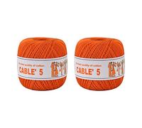 Numero 2 Gomitoli CABLE’ 5, 100% Puro Cotone Egitto Makò - gr.50 = mt.175 Cad.