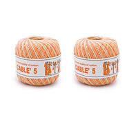 Numero 2 Gomitoli CABLE’ 5 SFUMATO, 100% Puro Cotone Egitto Makò - gr.50 = mt.175 Cad.