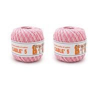 Numero 2 Gomitoli CABLE’ 5 SFUMATO, 100% Puro Cotone Egitto Makò - gr.50 = mt.175 Cad.