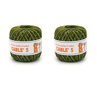 Numero 2 Gomitoli CABLE’ 5 SFUMATO, 100% Puro Cotone Egitto Makò - gr.50 = mt.175 Cad.