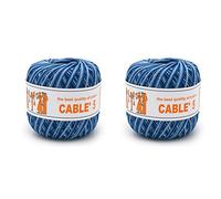 Numero 2 Gomitoli CABLE’ 5 SFUMATO, 100% Puro Cotone Egitto Makò - gr.50 = mt.175 Cad.