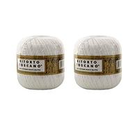 Numero 2 Gomitoli RITORTO TOSCANO 16, 100% Puro Cotone Egitto Makò Mercerizzato - gr.100 = mt.1410 Cad.