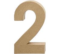 Numero 2 grande, altezza: 20,5 cm, 1 pezzo