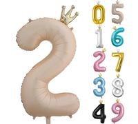 Numero 2, palloncino a forma di caramello, 101 cm, con numeri giganti, numero 0, 1, 2, 3, 4, 5, 6, 7, 8, 9, 10, 16, 18, 21, 30, 40, 50, 60, 70, 80, 90, 100, 40", grandi palloncini in pellicola per