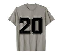 Numero 20 Big Bold Capital Varsity Alphabet Monogram Maglietta