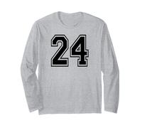 Numero 24 College Sports Team Style Maglia a Manica