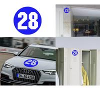 Numero 28 Adesivo In Vinile Da Taglio Versione Via