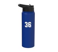 Numero 36 - Maglia da calcio retrò anni '80 e '90 numerata Stainless Steel Insulated Water Bottle