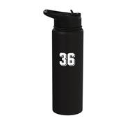 Numero 36 - Maglia da calcio retrò anni '80 e '90 numerata Stainless Steel Insulated Water Bottle