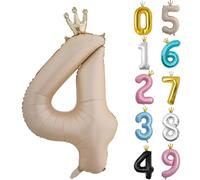 Numero 4, palloncino a forma di caramello, 101 cm, con numeri giganti, numero 0, 1, 2, 3, 4, 5, 6, 7, 8, 9, 10, 16, 18, 21, 30, 40, 50, 60, 70, 80, 90, 100, 40", grandi palloncini in pellicola per