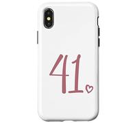 Numero 41, Quarantuno per le donne 41 anni 41° compleanno Custodia per iPhone X/XS