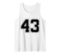 Numero 43 Big Bold Capital Varsity Alphabet Monogram Canotta