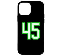 Numero #45 White Lime Sports Team VarSity Number 45 Custodia per iPhone 12 mini