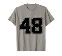 Numero 48 Big Bold Capital Varsity Alphabet Monogram Maglietta