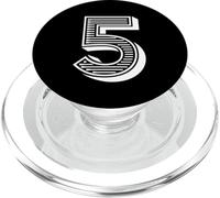 Numero #5 Eventi di compleanno divisa sportiva numero cinque PopSockets PopGrip per MagSafe