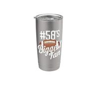 Numero 58 più grande fan calcio mamma divertente donna Touchdown Bicchiere termico in acciaio inox doppia parete