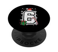 Numero 6 Natale 6 7 Natale Corrispondenza 67 Meme Uomini Donne Bambini PopSockets PopGrip Adesivo